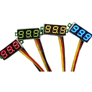 0.28 inç DC 0-100V 3-Wire Mini göstergesi voltaj ölçer voltmetre LED ekran dijital Panel voltmetre metre dedektörü monitör araçları