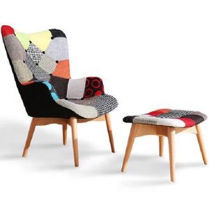 Chaise simple de style nordique en <span class=keywords><strong>patchwork</strong></span>, pour salon, chambre à coucher, design moderne - Product Image 2