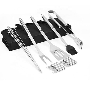 Ensemble d'outils de barbecue en acier inoxydable résistant à la rouille et compatible lave-vaisselle avec sac de transport pour la cuisine et le camping - Product Image 5