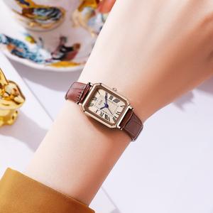 <span class=keywords><strong>Montre</strong></span> à quartz rétro pour femme avec petit cadran à aiguilles, bracelet en cuir haut de gamme, résistante à l'eau 3 ATM et lumineuse - Product Image 2
