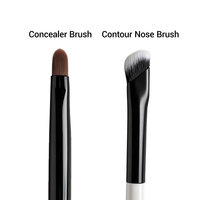 Pinceau correcteur double embout et pinceau contour du nez, pinceaux de maquillage double tête, marque privée, logo personnalisé, outil cosmétique en gros