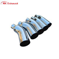 Coude d'échappement en acier au carbone chromé 4'' et 5'' pour diamètre intérieur, et 5'', 6'', 7'' pour diamètre extérieur, longueur 23'', embouts d'échappement chromés pour silencieux de camion