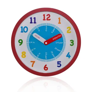 Raymons นาฬิกาควอตซ์หลากสีสำหรับเด็ก,ของขวัญตกแต่งบ้านขนาด25ซม. เหมาะเป็นของขวัญตกแต่งผนังสุดสร้างสรรค์เหมาะกับห้องเรียนห้องนอน