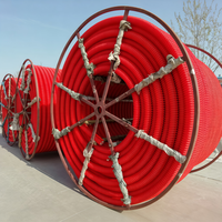 Conduit ondulé en PEHD de qualité supérieure pour 4 sous-conduites, haute pression, flexible, durable, écologique, anti-corrosion, souterrain, 4 voies optiques