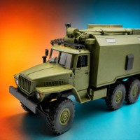Camion militaire RC à l'échelle 1/16, 6x6, véhicule télécommandé tout-terrain, jouet d'escalade pour enfants avec lumières et chargeur