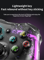 Control Inalámbrico S03 con Luces RGB Ajustables y Transparentes, 2.4G Bluetooth, para Switch, PC, Android V3, iOS, Diseño Elite