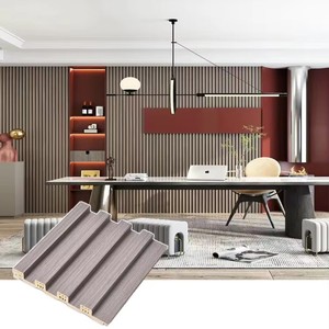 Panneau mural cannelé <span class=keywords><strong>3D</strong></span> en bambou et fibre de bois, moderne, imperméable, pour extérieur/commercial/cuisine/salle de sport/hôtel/salon, adapté aux enfants - Product Image 5