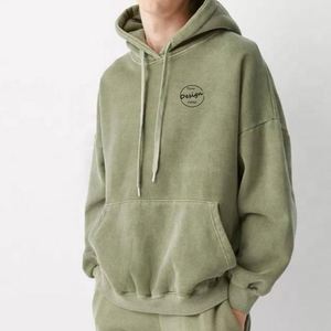 Custom High Quality Streetwear Manufacturer Hoodie Clothing Puff Print <b>Thick</b> <b>Fleece</b> Sport Pullover Oversized Vintage Hoodie Men - Product Image 6
