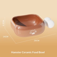 Ensemble de bols en céramique imperméables peints à la main pour animaux de compagnie, abri d'été rafraîchissant pour petits animaux, hamster syrien