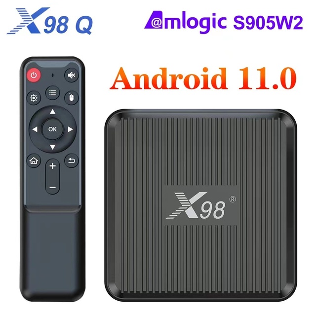 Lemax Best Smart for Box X98Q Amlogic S905W2 Quad Core 2GB RAM 16GB ROM Android 11.0 OS 4K 1 Year Warranty