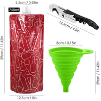 Pochettes souples personnalisables réutilisables avec bec verseur à vis pour vin, jus, boissons, gelée – Emballage rechargeable pour boissons