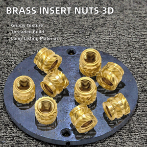 Vente en gros d'écrous à sertir en laiton 1/4-20 M2 M2.5 M3 M4 M5 M6 M8, passivés, à fusion à chaud, moletés, pour plastique 3D - Product Image 2