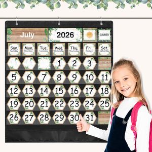 Juego de calendarios de bolsillo para el aula, pequeños, de plástico, de diseño moderno estilo granja, para la gestión del tiempo, para el regreso a clases - Product Image 5