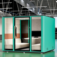 Cabine de réunion insonorisée moderne avec conception modulaire pour entrepôt, salon et école - Classe affaires pour six personnes