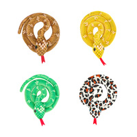 En stock, vente en gros, personnalisable : Jouet interactif pour chat en peluche souple, réaliste, en forme de serpent, avec herbe à chat, sonore et qui couine