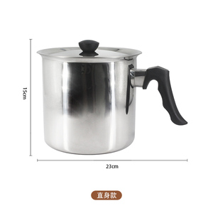 1.6L Double Wall Stainless Steel Whistle Milk <b>Pan</b> Sauce <b>Pan</b> Whistling Boiling Milk Pot with <b>Lid</b> for Candles Soap - Product Image 3