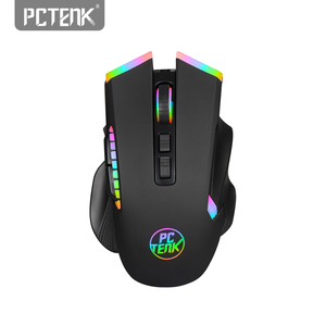 Hot Bán Có Thể Sạc Lại Lập Trình 2.4G RGB Tùy Chỉnh Chơi Game Thuận Tay Phải Máy Tính Để Bàn Kim Loại Kép Bẫy USB Không Dây Slayer Chuột - Product Image 4