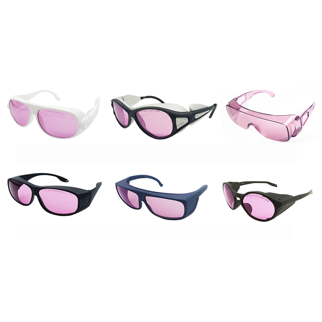 808nm & 810nm Laser Safety Glasses CE Certified Pink PC Lens Eye Protection for Use with Laser Hair Removal Machine
