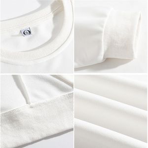 Drop Shoulder Crew Neck Sweatshirt Unisex Polyester Long Sleeve Leisure Wear - Product Image 2