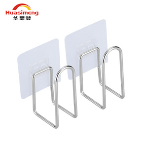 Huasimeng - Soporte de pared de acero inoxidable para tapas de ollas, organizador de cocina multifuncional rectangular para colgar utensilios de corte - Product Image 5