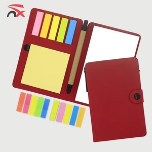 Ensemble de papeterie mignon et écologique avec logo personnalisé, bloc-notes adhésif avec couverture en kraft et bouton-pression, mini bloc-notes avec stylo - Product Image 6