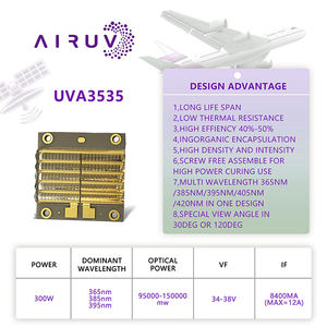 DDP DE France UVA 300W 35*35mm COB <span class=keywords><strong>UV</strong></span> Durcissement <span class=keywords><strong>LED</strong></span> Module 395nm 385nm 365nm - Product Image 5