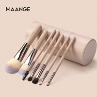 Maange – Kit de pinceaux de maquillage cosmétiques pour le visage avec étui, 7 pièces