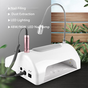 Máquina Profesional de Uñas 5 en 1, 96W, Colector de Polvo Eléctrico para Uñas, Lámpara UV LED, Taladro para Uñas - Product Image 3