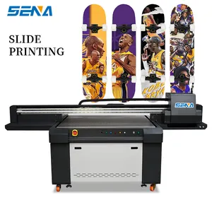 Printer flatbed UV Industrial ukuran 130*90CM 2-3 Ricoh G5 G5i kepala untuk pencetakan batch foto akrilik pada kayu dan kaca