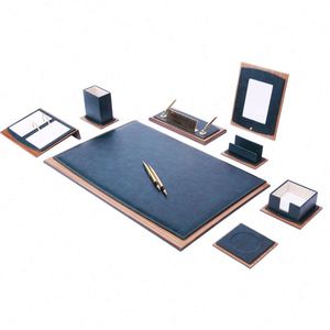Juego de Escritorio de Cuero de Lujo Star de 10 Piezas, Organizador de Oficina y Accesorios para Artículos de Oficina - Product Image 1