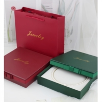 Boîtes cadeaux rigides personnalisables en feuille d'or écologiques pour bijoux et montres, avec doublure en éponge et sacs fourre-tout à nœud pour emballage de mariage et anniversaire