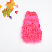Extensions de cheveux en fibre protéinée tissée simple, 20 cm x 500 cm, lissées, densité 200%, Deep Wave Jerry Curl, pour tissage de perruques et usage DIY