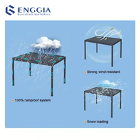 ENGGIA Salles à manger extérieures Toits rétractables Pergolas de luxe Pergola à persiennes en aluminium étanche fabriquée en Chine
