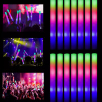 Bâtons lumineux en mousse LED clignotants ultra-lumineux pour festivals de musique, concerts, raves, soirées et éclairage de pistes de danse