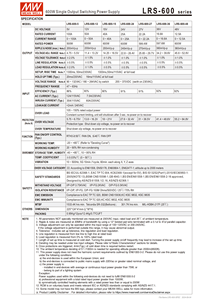 MEAN WELL LRS-600-48 <span class=keywords><strong>600W</strong></span> 48V 12.5A 92% 高効率5G振動耐性産業用制御用密閉電源 - Product Image 5