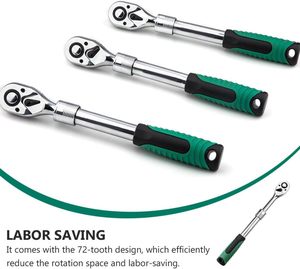 3 In1 High Steel 72 Teeth <b>Ratchet</b> <b>Wrench</b> <b>Set</b> Adjustable Torque <b>Wrench</b> Socket Tool Hand Tools with 72 Teeth Spanner - Product Image 3