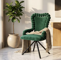 Chaise de salle à manger en velours, style populaire, haute durabilité, vente en gros d'usine, support OEM & ODM, pour mobilier de maison