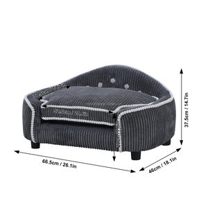 Nuevo Diseño de Moda de pana para mascotas sofá cama hecho a mano cálido y cómodo cama para mascotas de alta calidad barato perro sofá cama - Product Image 3