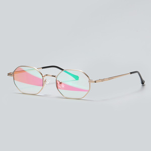 Gafas Ópticas Octogonales con Montura Completa, Lentes de Resina de Color con Protección Anti-Luz Azul, Unisex, Modernas, Ligeras, para Adultos - Product Image 1