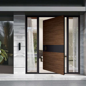 Puertas Pivotantes Exteriores Modernas de Aleación de Aluminio Resistentes al Agua y al Viento para Villas y Hoteles con Entrada Principal - Product Image 1