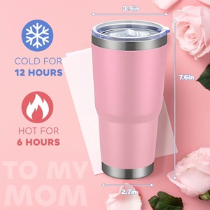 Custom logo Powder Coated Regular Stainless Steel Tumbler Powder Coated <b>Double</b> <b>Wall</b> Coffee 30oz 20 oz Travel <b>Mugs</b> - Product Image 2