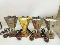 Quemador de incienso árabe de Metal hexagonal clásico de Cuatro Esquinas, árbol de coco, diamante, quemador de incienso enchufable para el hogar Bakhoor multicolor