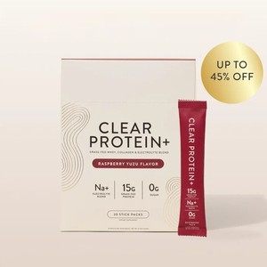 ラズベリーユズクリアプロテイン+パウダー |   15g グラスフェッドホエイ＆コラーゲンブレンド、無糖 |   最大45%オフ - Product Image 1