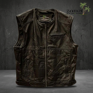 เสื้อโค้ทหนังแท้แฟชั่นอิตาลีสำหรับผู้ชาย ZF-FJ112 ไซส์ M - Product Image 3