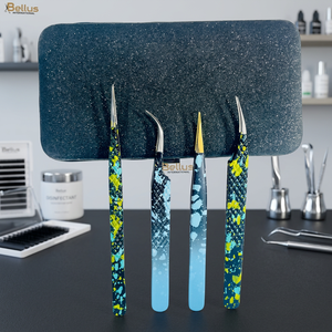 Pinzas Profesionales Duraderas de Acero Inoxidable para Pestañas, Punta Suave, Herramienta de Precisión para Extensión de Pestañas para Técnicos de Belleza (12-14cm) - Product Image 3