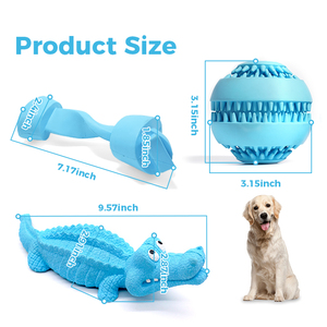 Özel yıkılmaz sert dayanıklı doğal kauçuk seti köpek dişleri temizleme agresif Chewers için oyuncak gıda dağıtım köpek - Product Image 2