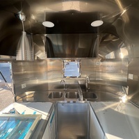 Camion de restauration économique de très grande taille en aluminium et fibre de verre, conteneur pour doner et burrito, remorque alimentaire à double essieux, certifié ADR, style rétro
