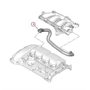 Tubo de ventilación del cárter del motor 1192CN, junta de tubo de vapor de aceite para Peugeot 308ll 3008 408 508 1,6 T Citroen C4L C5 DS4 <span class=keywords><strong>DS5</strong></span> - Product Image 5