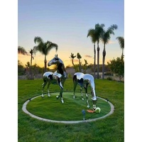 Statues d'animaux sur mesure de grande taille, sculptures en acier inoxydable pour l'extérieur, utilisables dans la construction urbaine