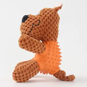Patch Work Pet Toy of Plush Trendy Dog Shape masticare accompagna giocattoli giocattoli per cani